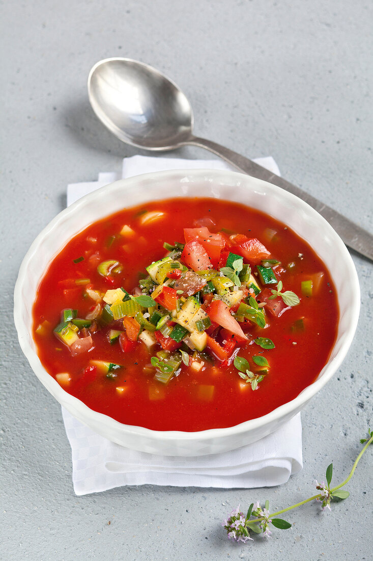 Abnehmen to go, Kalte Gemüsesuppe