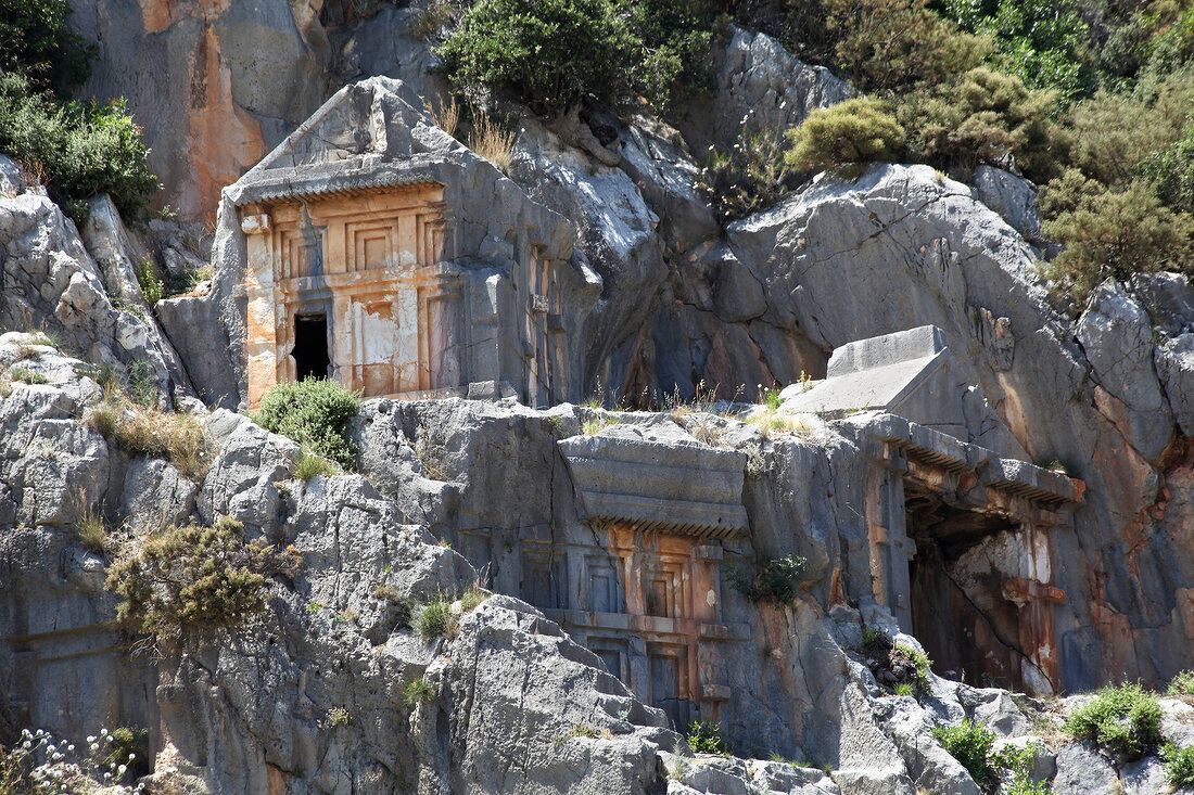 Türkei, Türkische Ägäis, Antike, Lykien, Myra, Ruine, Felsen