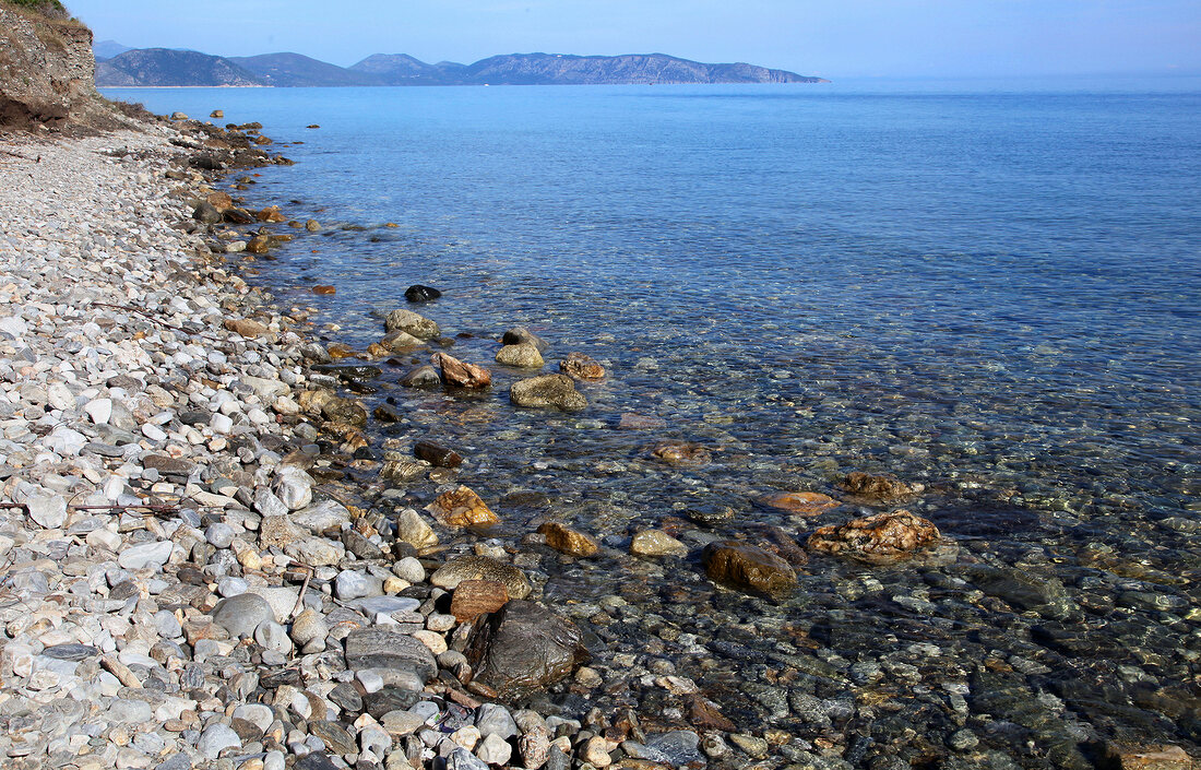 View of sea near Dilek Peninsula National Park in Turkey