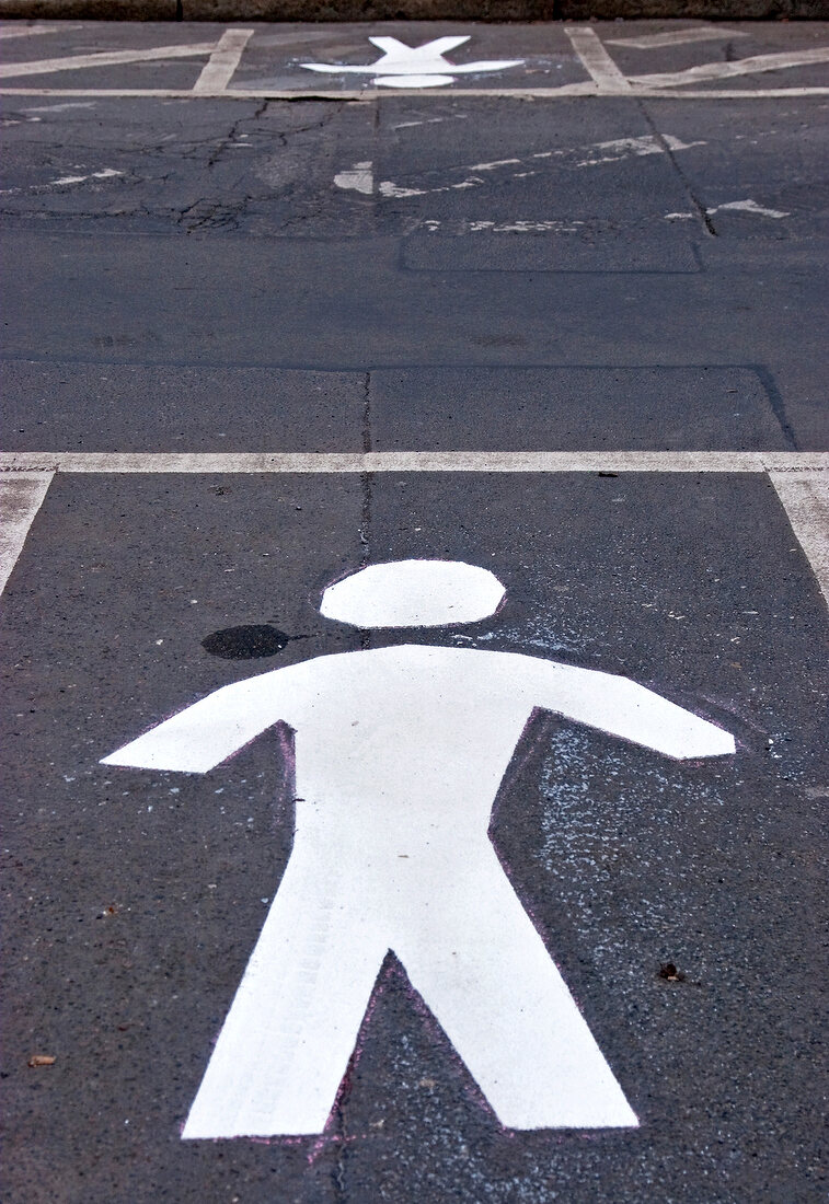 View of pictogram on pedestrian crossing, Berlin
