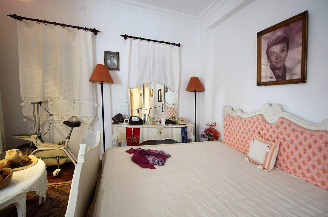 Bedroom of Zeki Muren at Zeki Muren Museum, Bodrum Peninsula, Aegean Region, Turkey