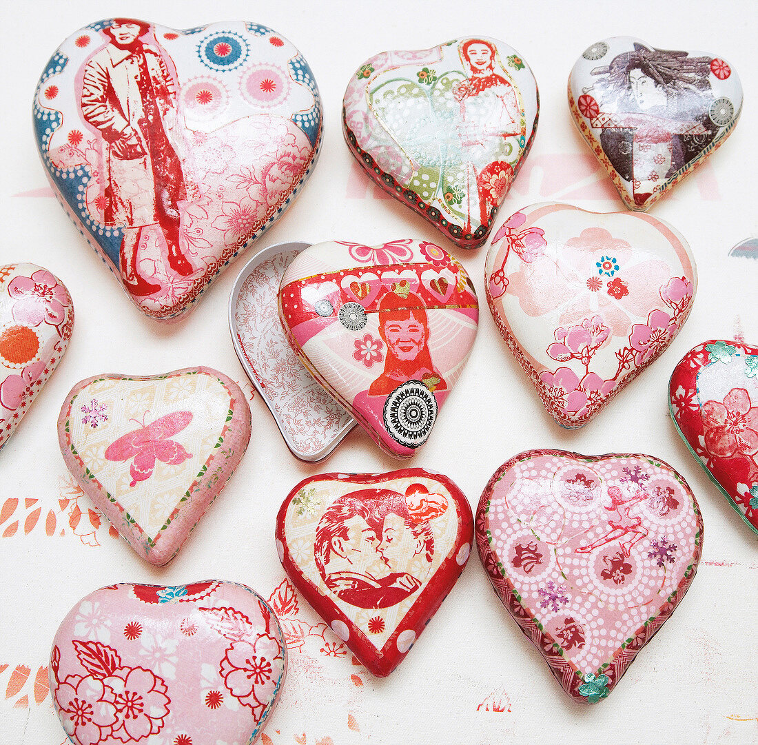 Colourful hearts from the workshop of Orike Muth and Sandra Lindloge