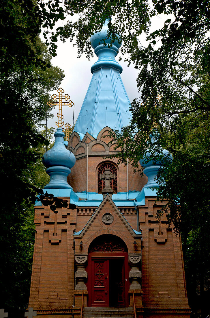 Facade of Russian orthodox church in Berlin
