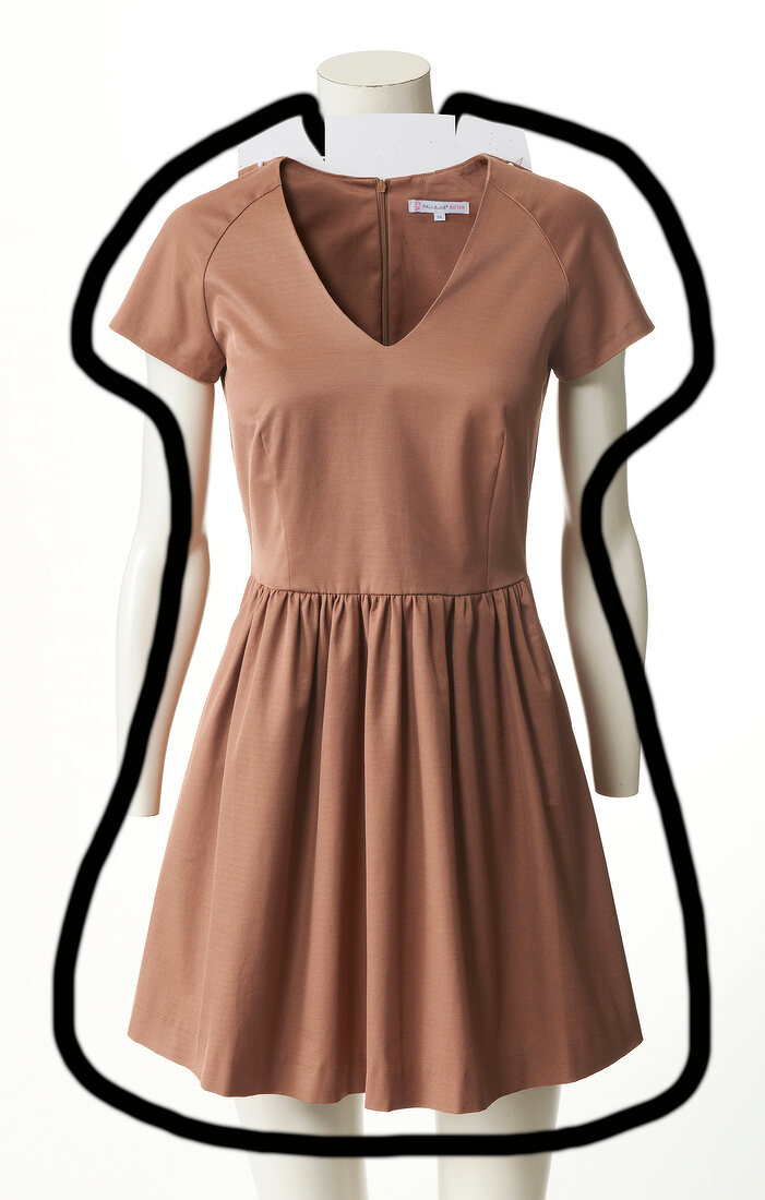 Summer dress with circle skirt on mannequin