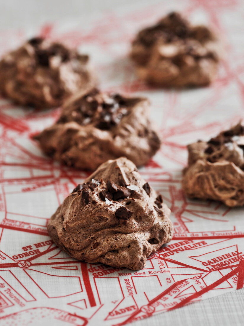 Walnut and fig macaroons on paper