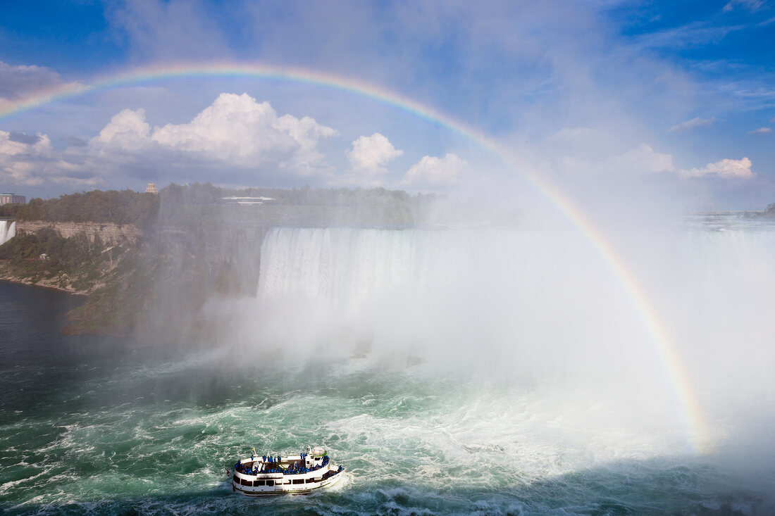 Kanada, Niagara Falls, unterhalb des Table Rock Welcome Centre, Boot