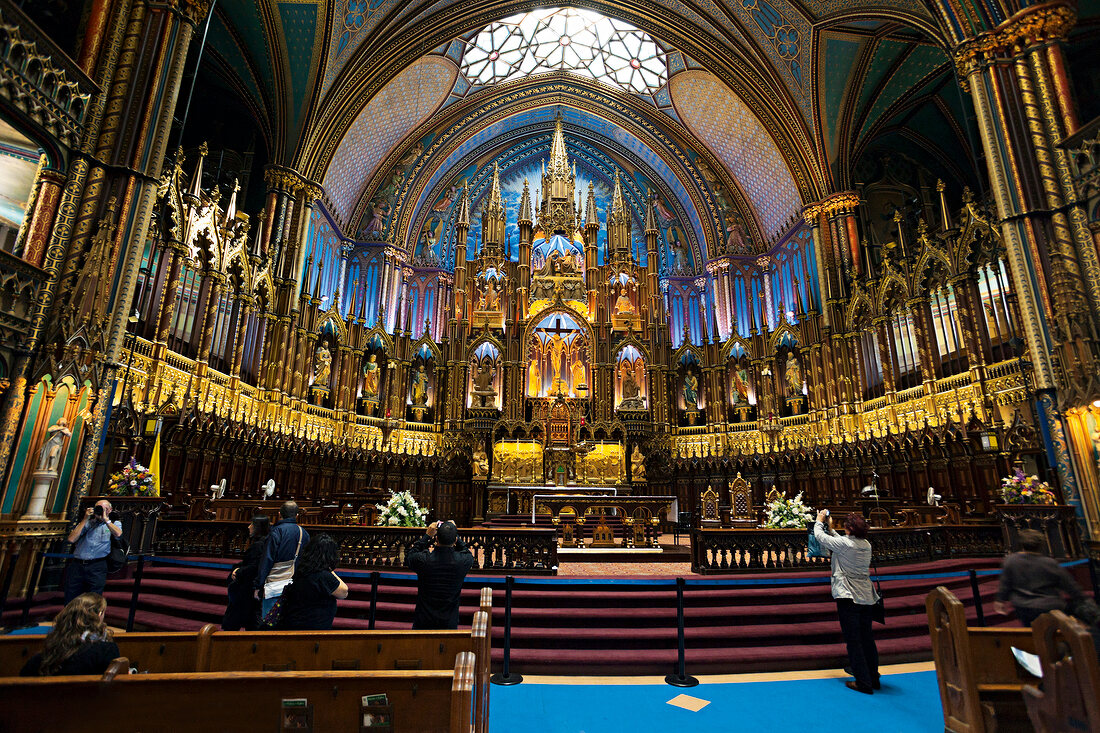 Kanada, Montreal, Basilika Notre- Dame, Hochaltar