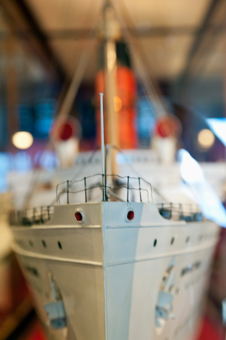 Close-up of ship model at Halifax Regional Municipality, Nova Scotia, Canada