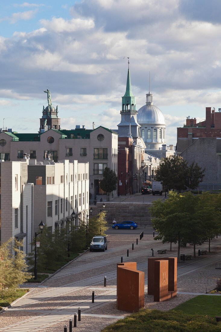 View of buildings at Dalhousie Square, Montreal, Canada