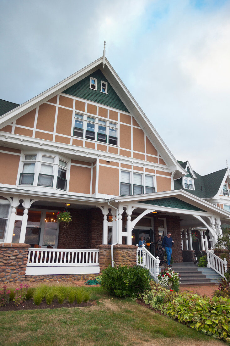 Entrance of hotel at Dalvay by the sea, Prince Edward Island National park, Canada