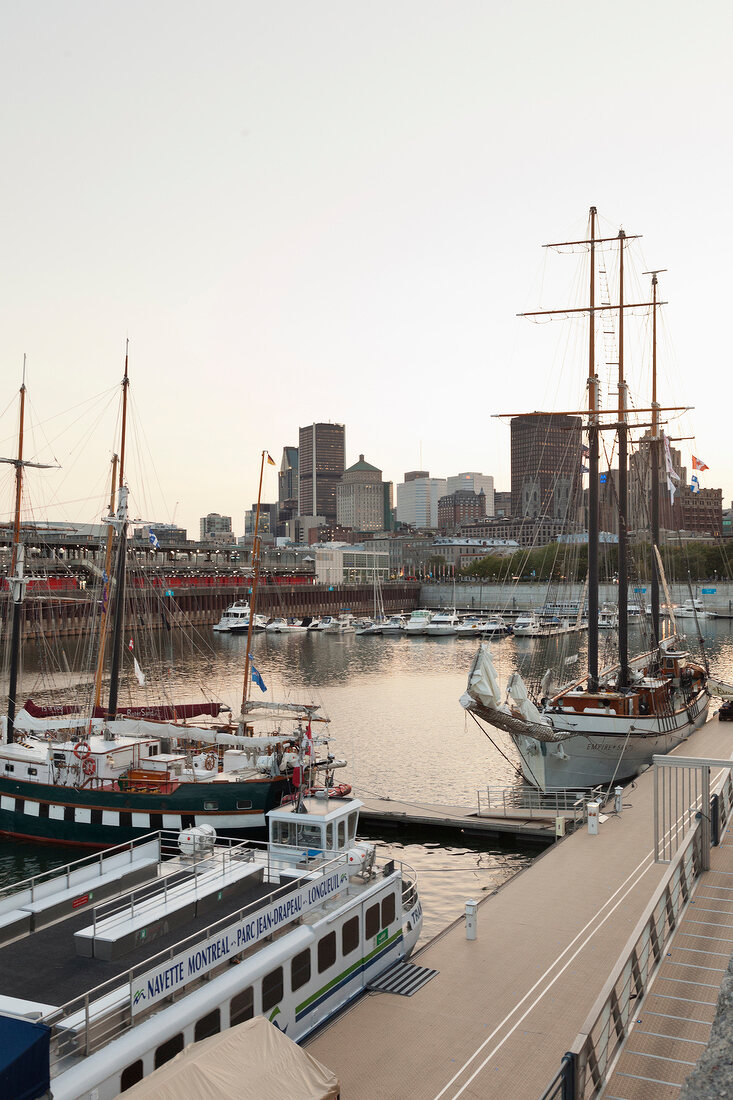 Evening light in Quai Jacques Cartier, Vieux Port, Montreal, Canada