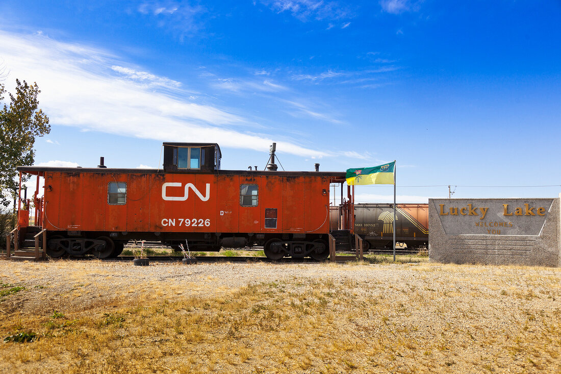 Locomotive in Lucky Lake, Saskatchewan, Canada
