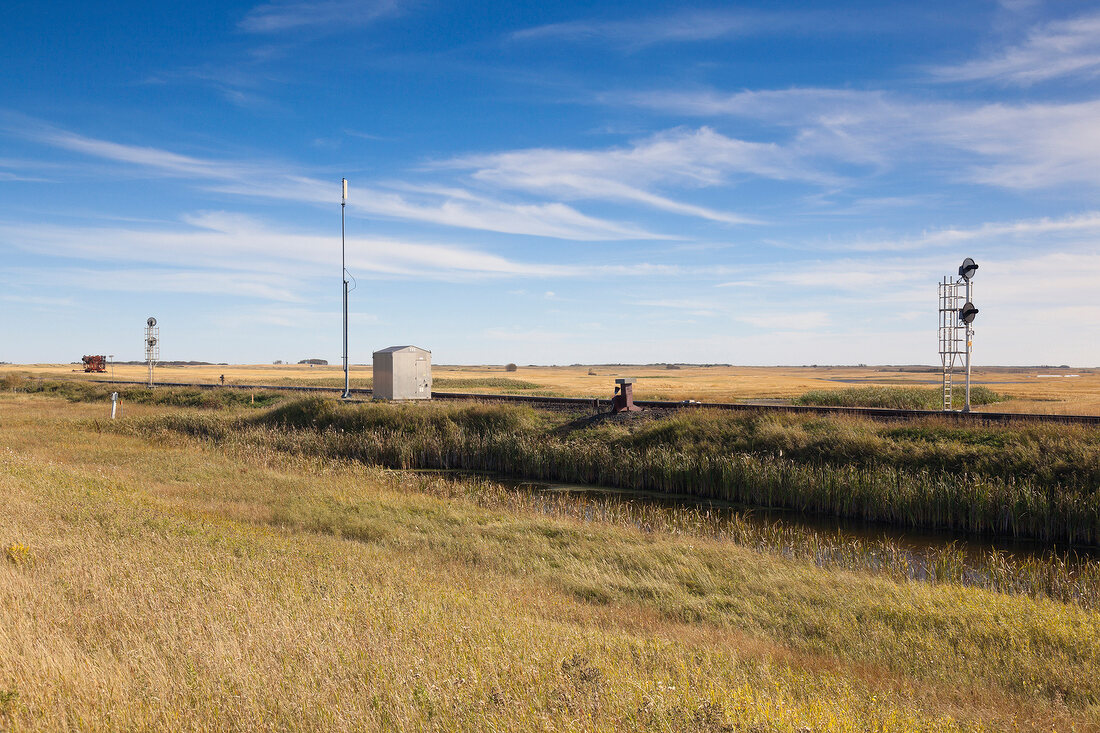 Kanada, Saskatchewan, Highway 15, Felder, Eisenbahnlinie