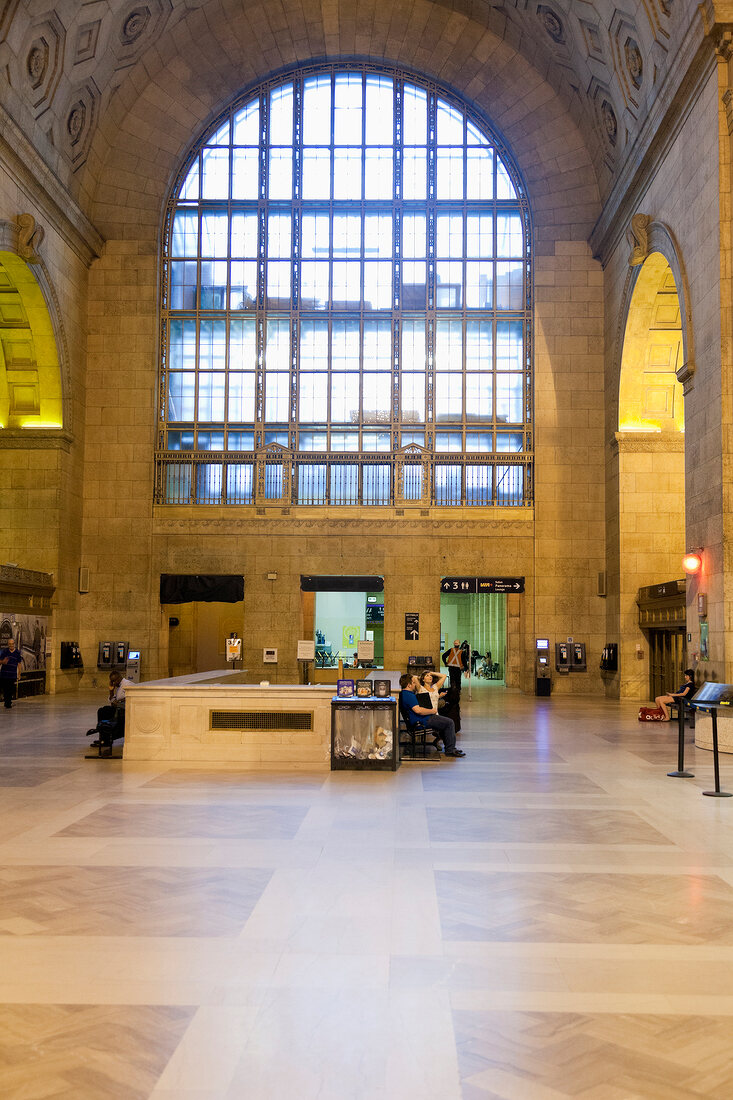 People at Union Station in Toronto, Canada