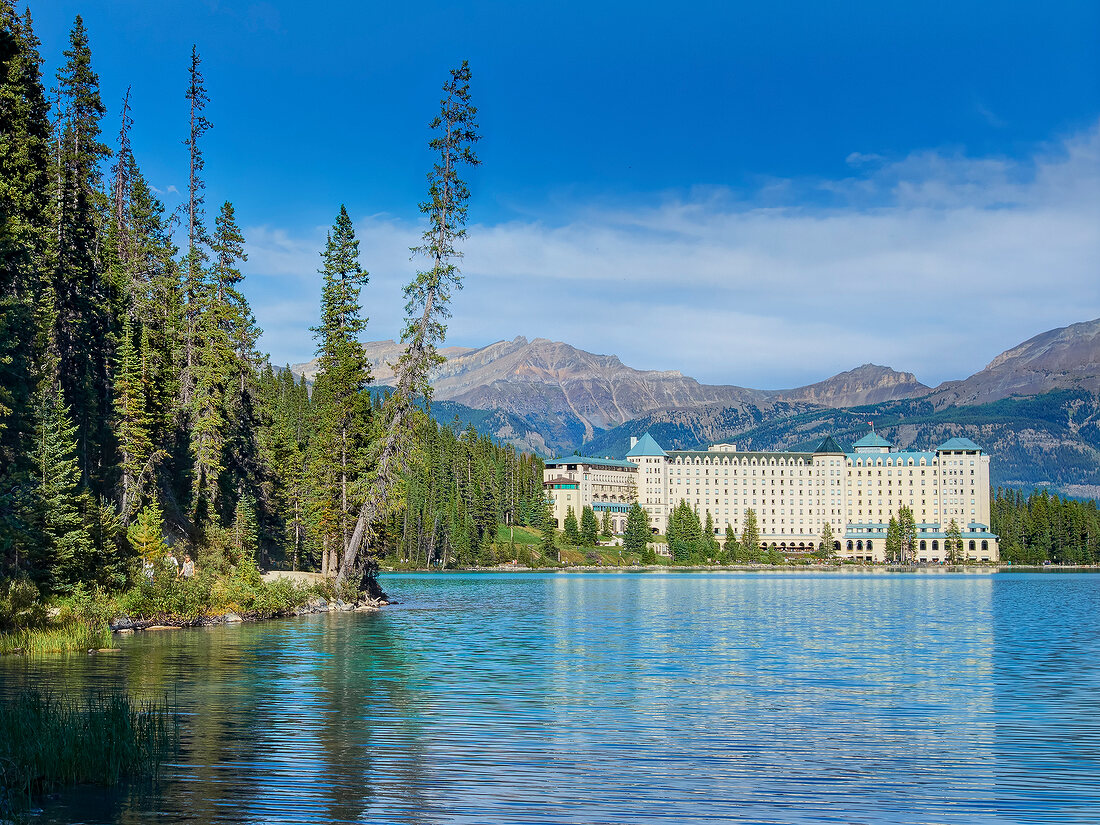 Kanada, Alberta, Lake Luise Fairmont Hotel, Rockies, malerisch