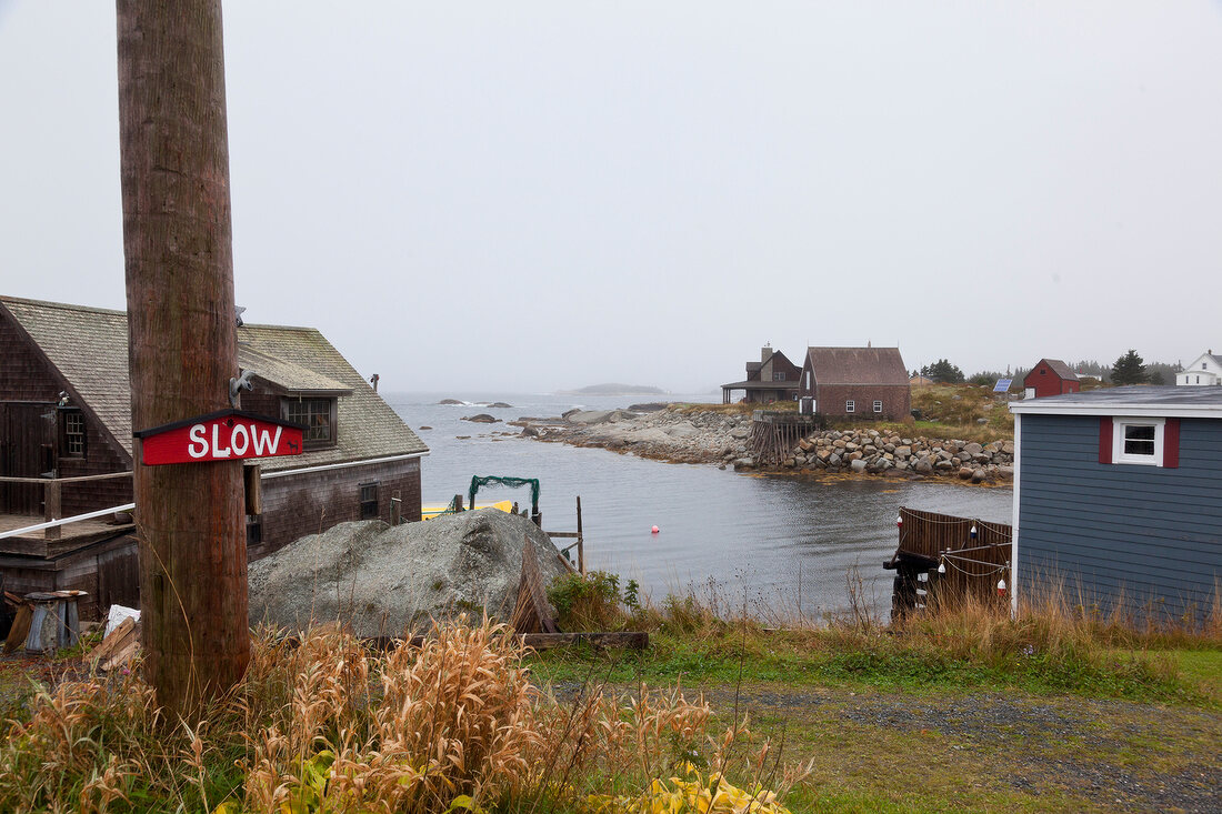 Houses near Peggy's Cove Road, Nova Scotia, Canada