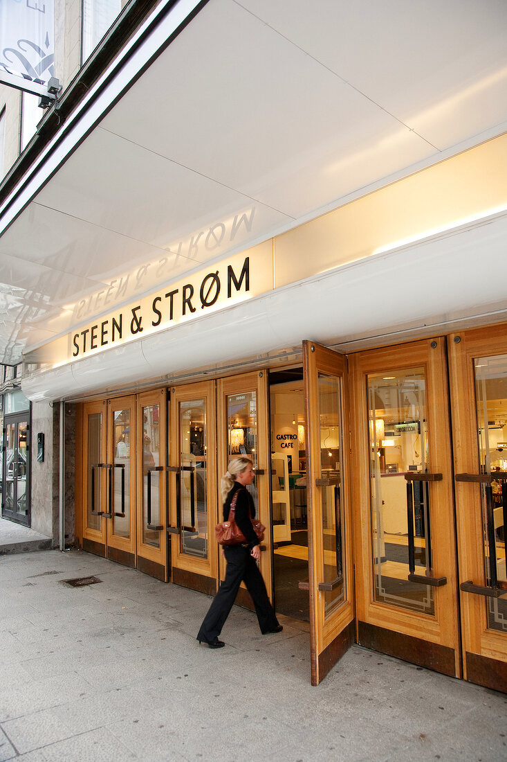 Entrance of Steen and Strom department store in Oslo, Norway