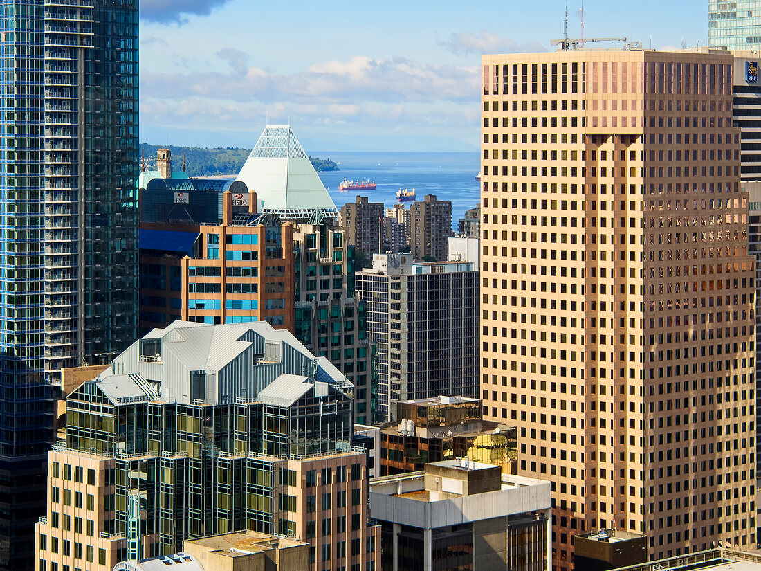 View of Harbour Tower in Vancouver, British Columbia, Canada