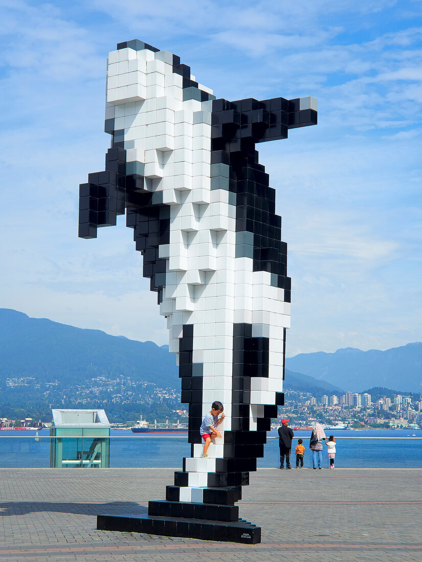 View of Pixel Orca in Vancouver, British Columbia, Canada