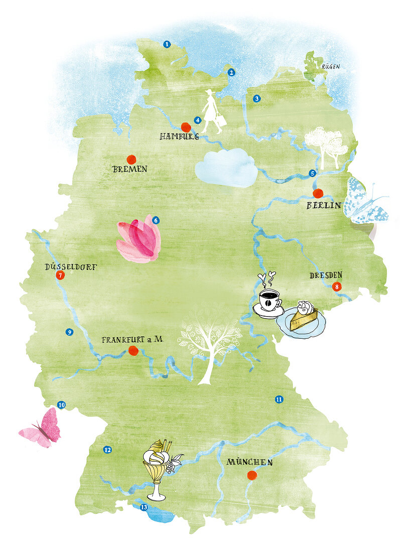 Landkarte, Deutschland, Karte 
