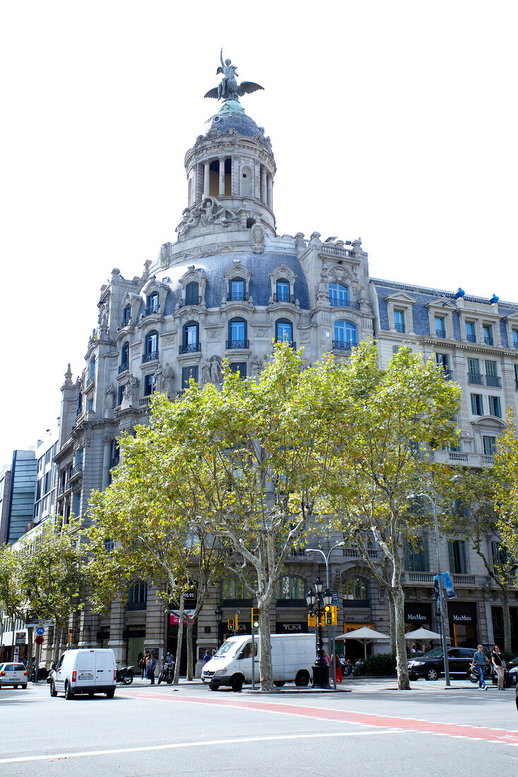 Facade of building in Barcelona, Spain