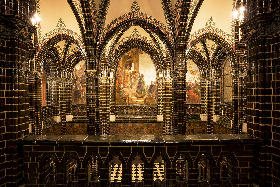 Lübeck, Schleswig Holstein, Foyer im Lübecker Rathaus