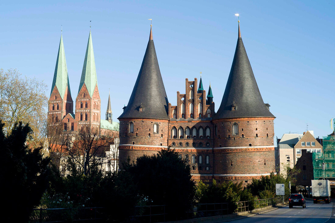 Lübeck, Schleswig Holstein, St. Marien, Lübecker Holstentor