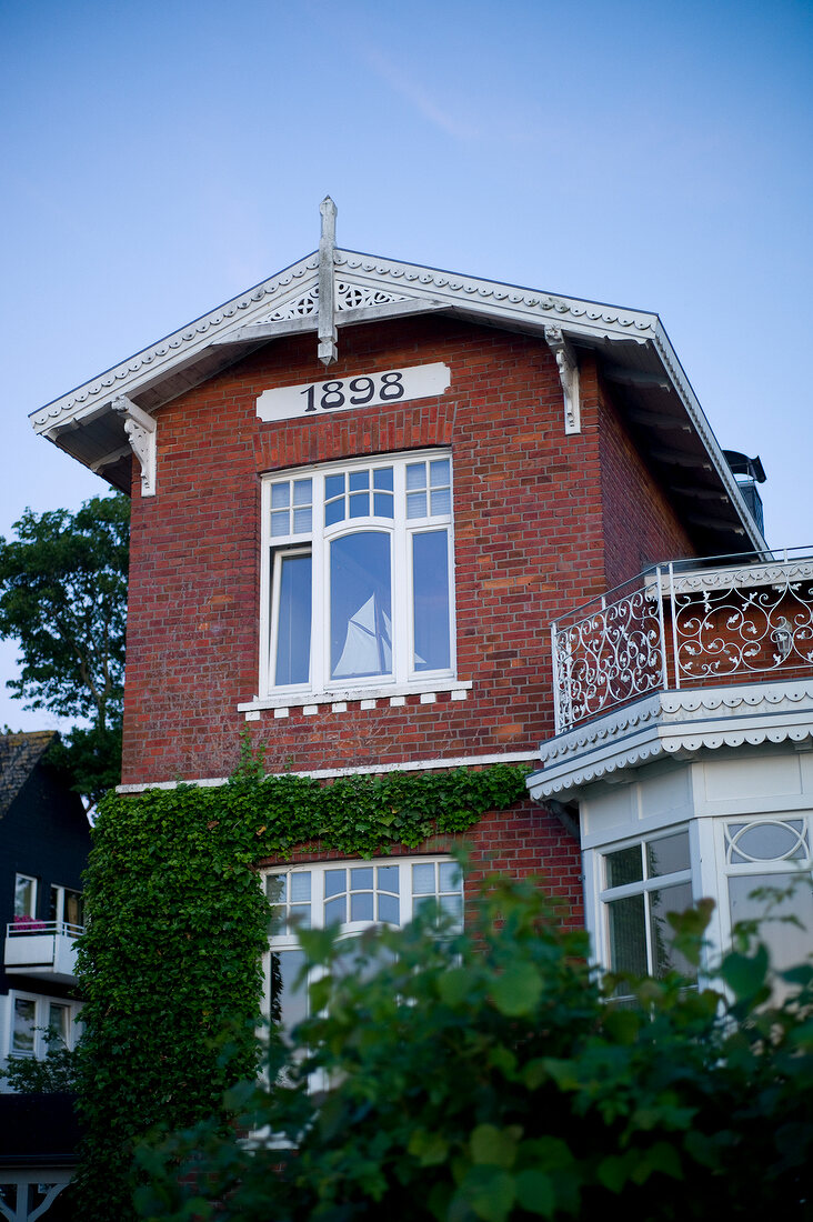 View of beach Villa 1898, Lubeck, Schleswig Holstein, Germany