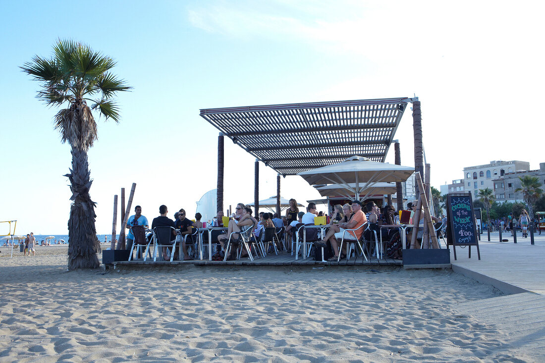 Barcelona, Strand, Bar, Beachbar, Princesa 23, Promenade