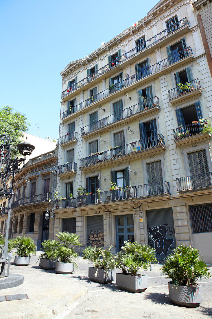 Exterior of Sant Pere Placa de Sant Pere, Barcelona, Spain