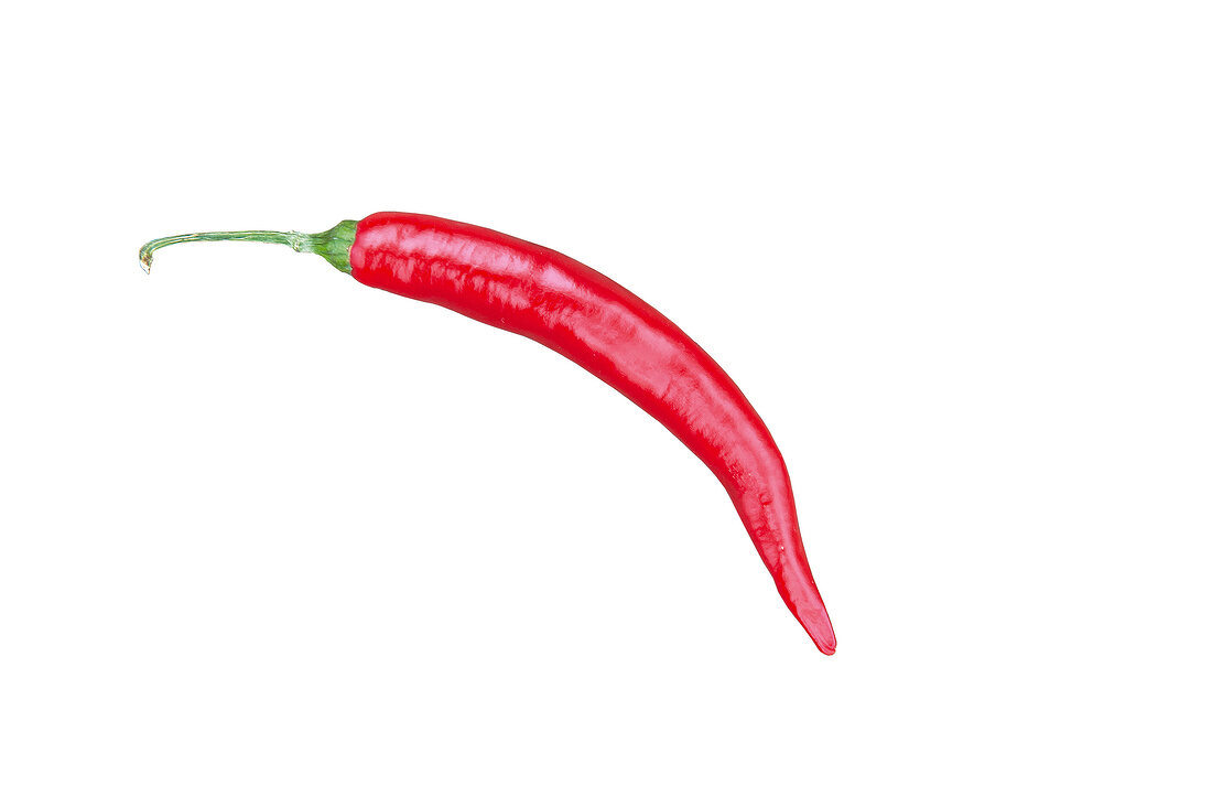 Cayenne pepper on white background