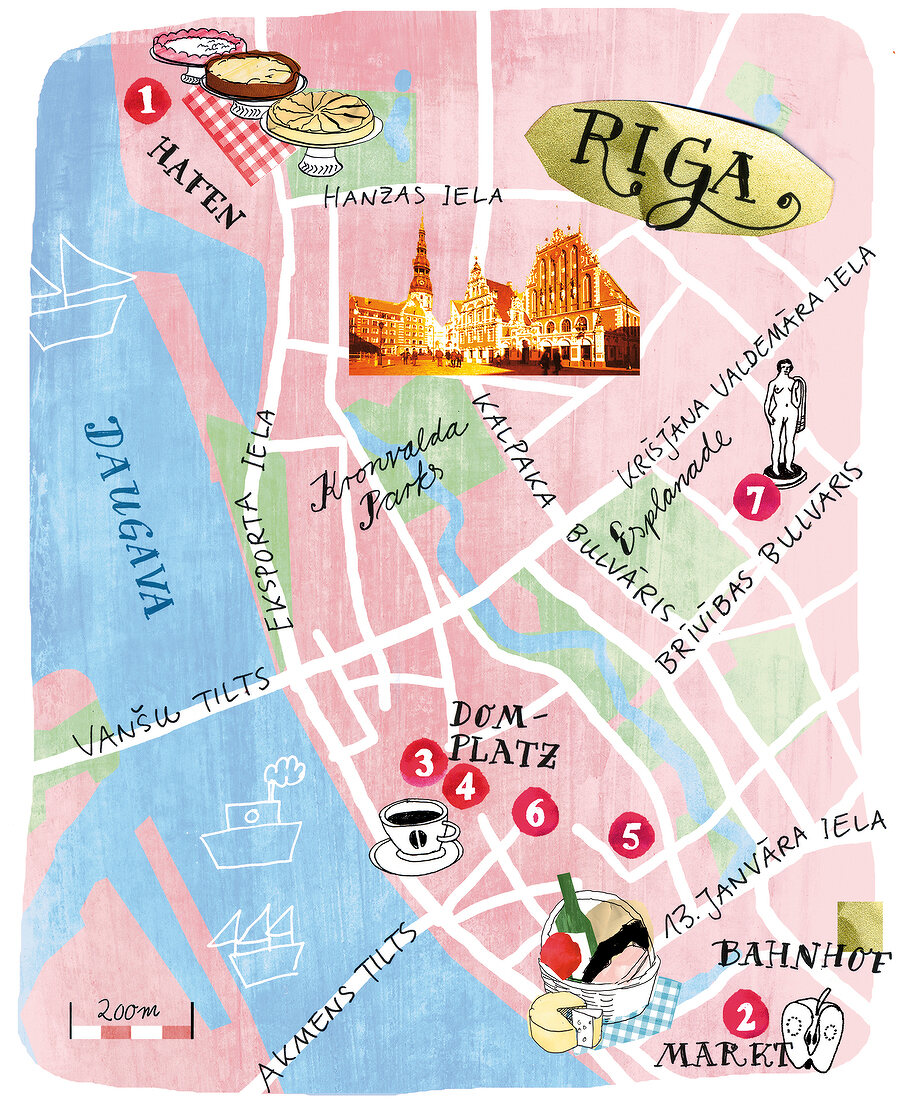 Blick auf Riga, Illu, 