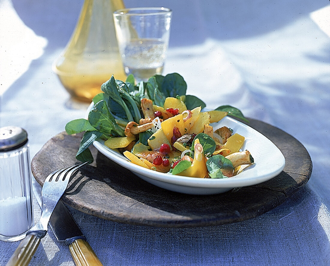 Kürbis-Salat mit PreiselbeerVinaigrette