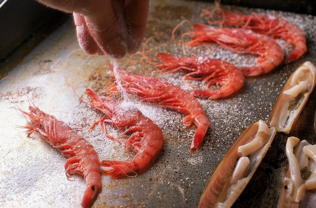 Gambas mit Meersalz in der Tapas-Bar "Cal Pep"