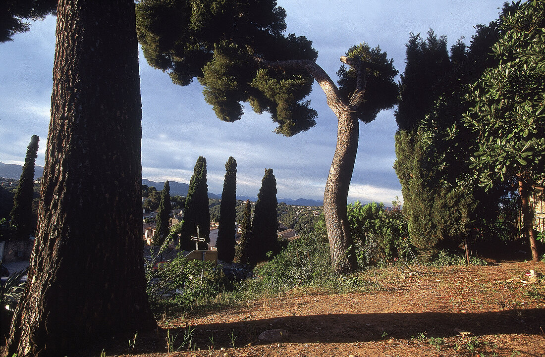 Blick über"Haute de Cagnes" an der Côte d'Azur.