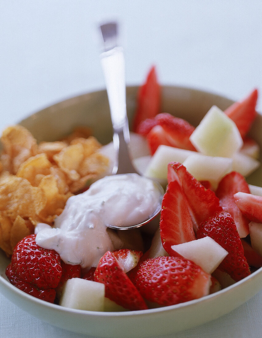 Erdbeer-Melonen-Salat 