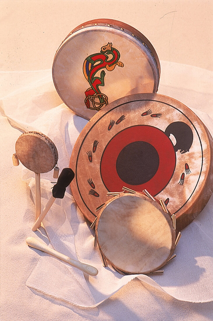 Bhodrán-, Schamanen-, Sakaraund Gong-Trommel