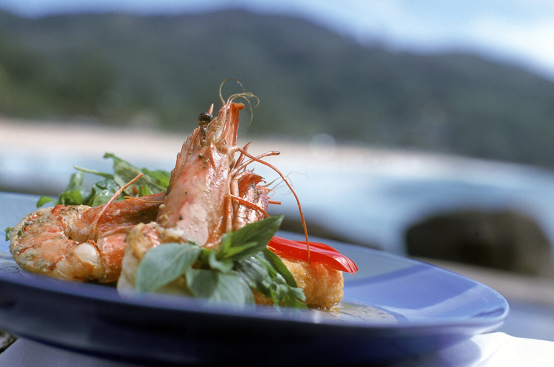 Garnelen-Häppchen im "Gallery Grill" auf Phuket / Thailand