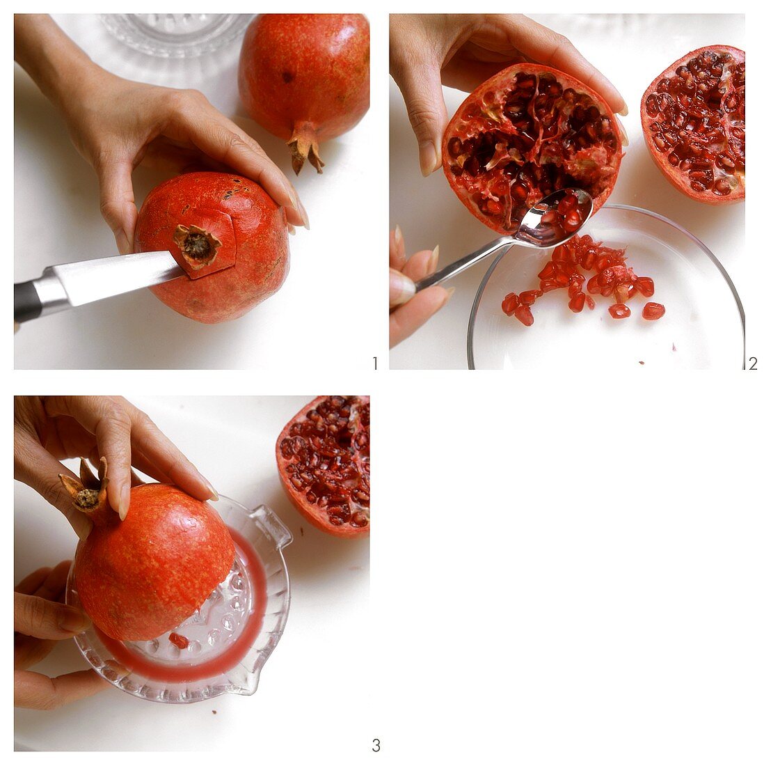 Preparing pomegranates