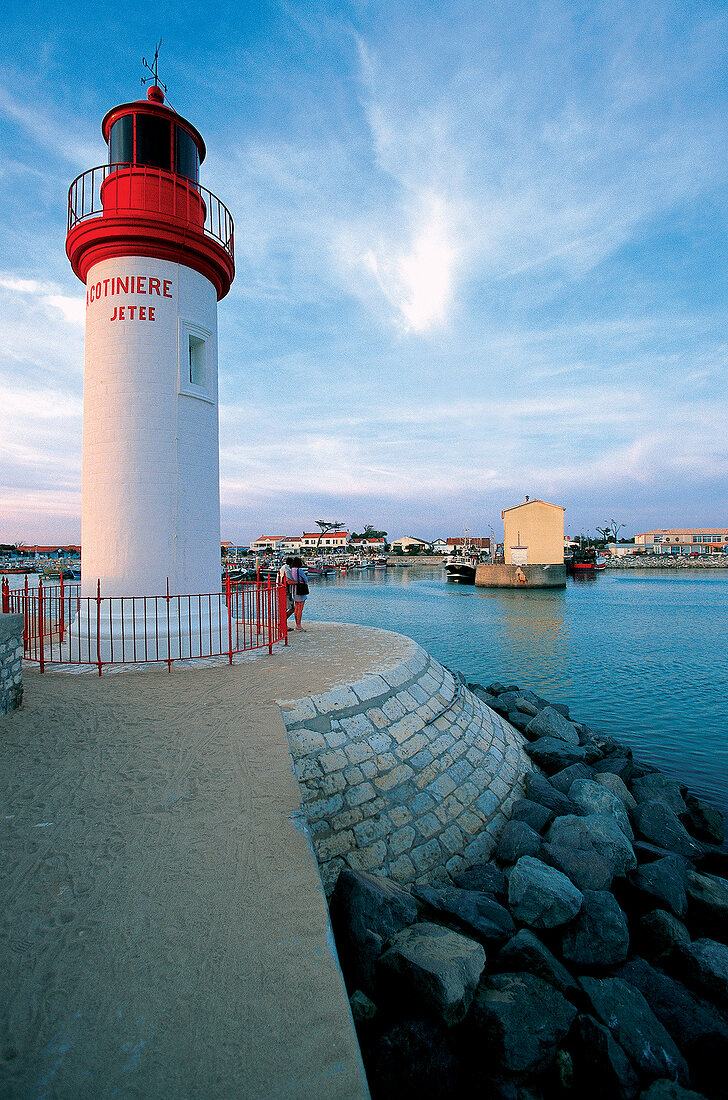 La Continière, französischer Hafen, Leuchtturm, Fischereihafen