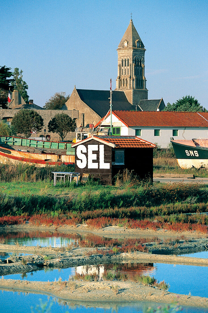 Ile de Noirmoutier, Salzgewinnung, Kirche, Fischerboote
