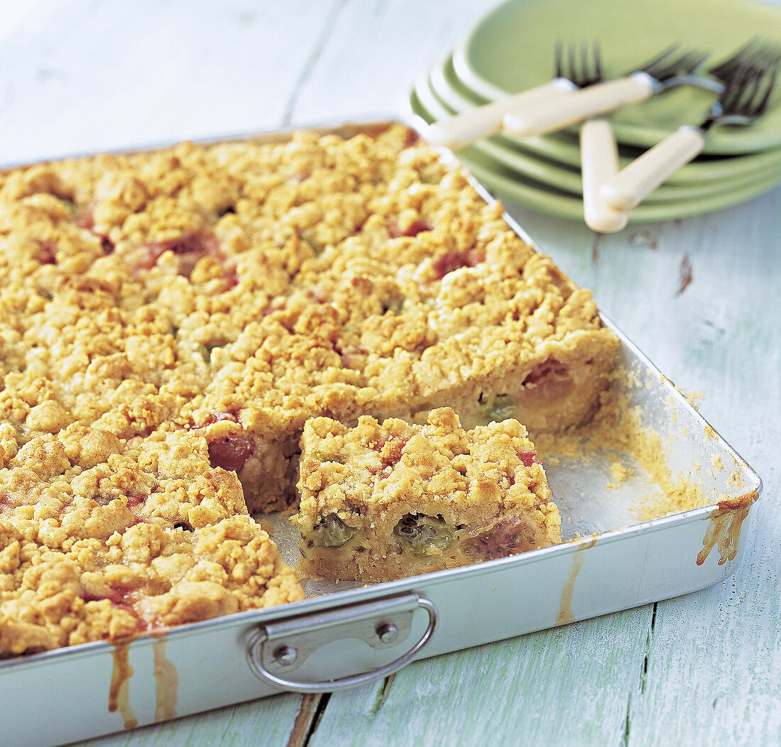 Stachelbeerkuchen auf Backblech 