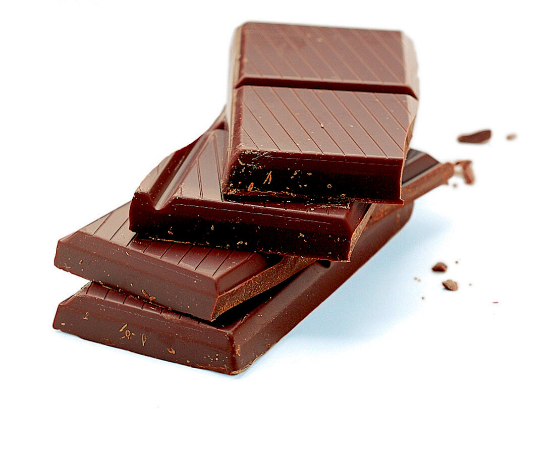 Halbbitterschokolade, Schokolade, Stücke gestapelt, Schokoladenstücke