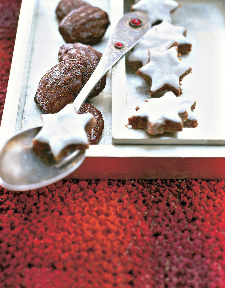 Bear paws and cinnamon stars on plate