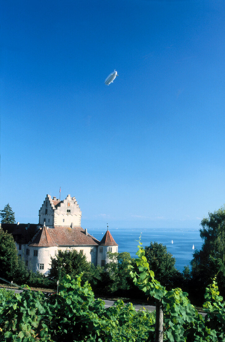View of Meersburg at Lake Constance in Germany