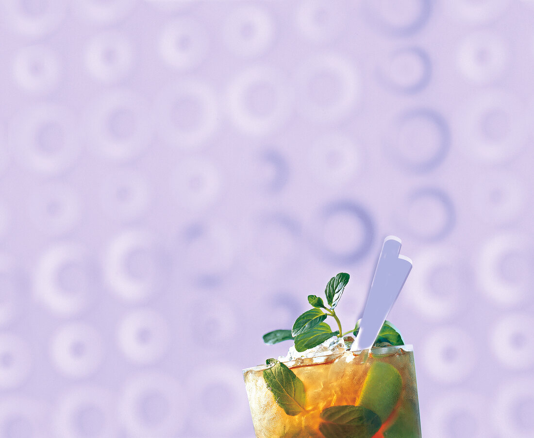 Close-up of mojito cocktail