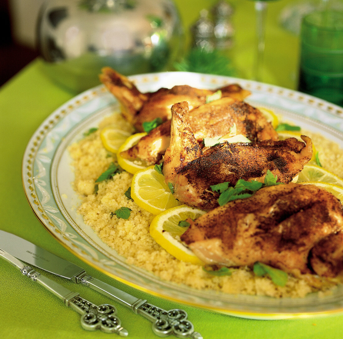 Zitronenhühnchen mit Couscous 