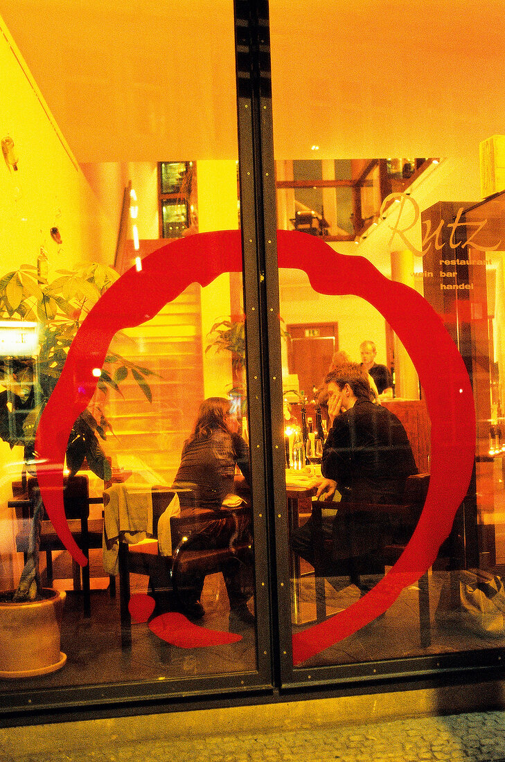 Entrance of Rutz Restaurant in Chausseestrasse, Berlin, Germany