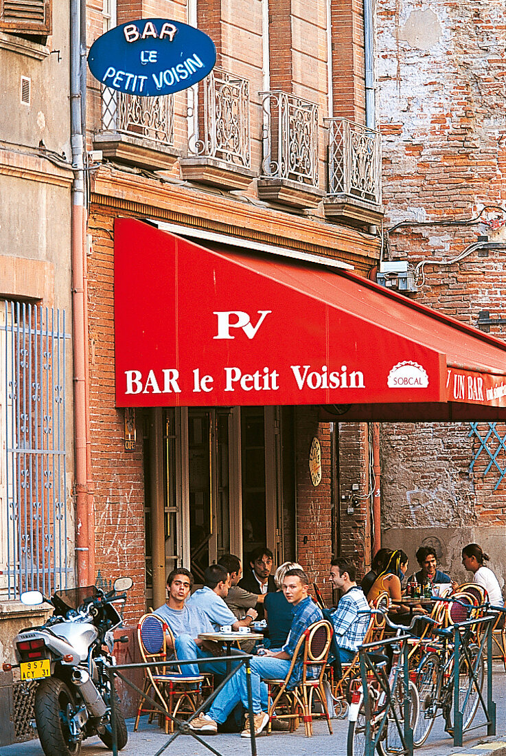 Bar in der Altstadt von Toulouse. 