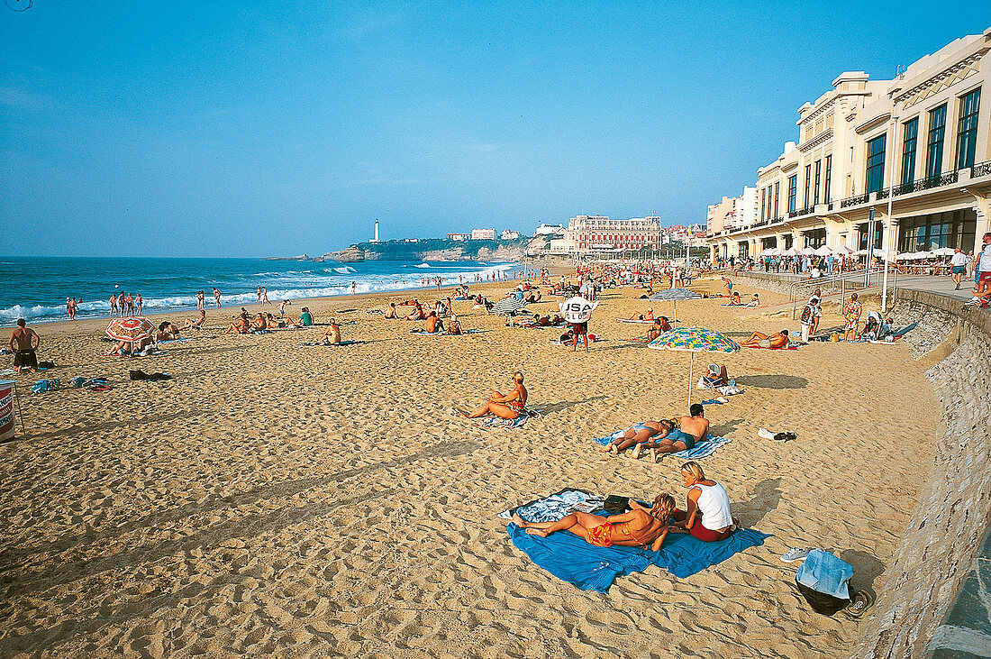 Strandpromenade von Biarritz. 